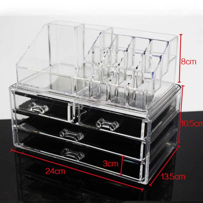 Acrylic Transparent Makeup Organizer WEM Support (www.WEM.support)