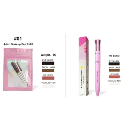 4-in-1 Cosmetic Brush – Highlight, Lip, Eye & Brow Pencil WEM Support (www.WEM.support)