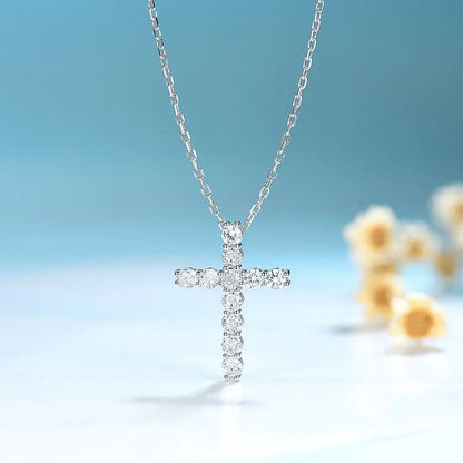 Moissanite Cross Pendants For Women WEM Support (www.WEM.support)