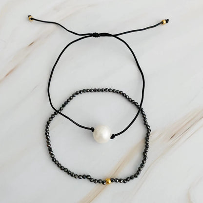 Genuine Pearl Color Dream Bracelet Set Of 2 WEM Support (www.WEM.support)