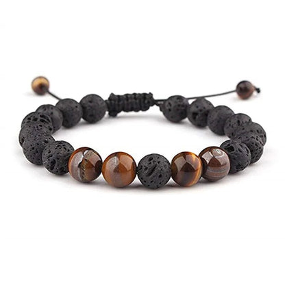 Adjustable Lava Rock Stone Bracelet WEM Support (www.WEM.support)