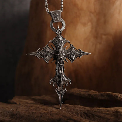 Skull Cross Pendant Necklace WEM Support (www.WEM.support)