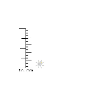 Boucles d'oreilles clous en or jaune 10k avec diamants ronds et baguettes (0,50 ct, couleur H-I, clarté I2-I3) WEM Support (www.WEM.support)