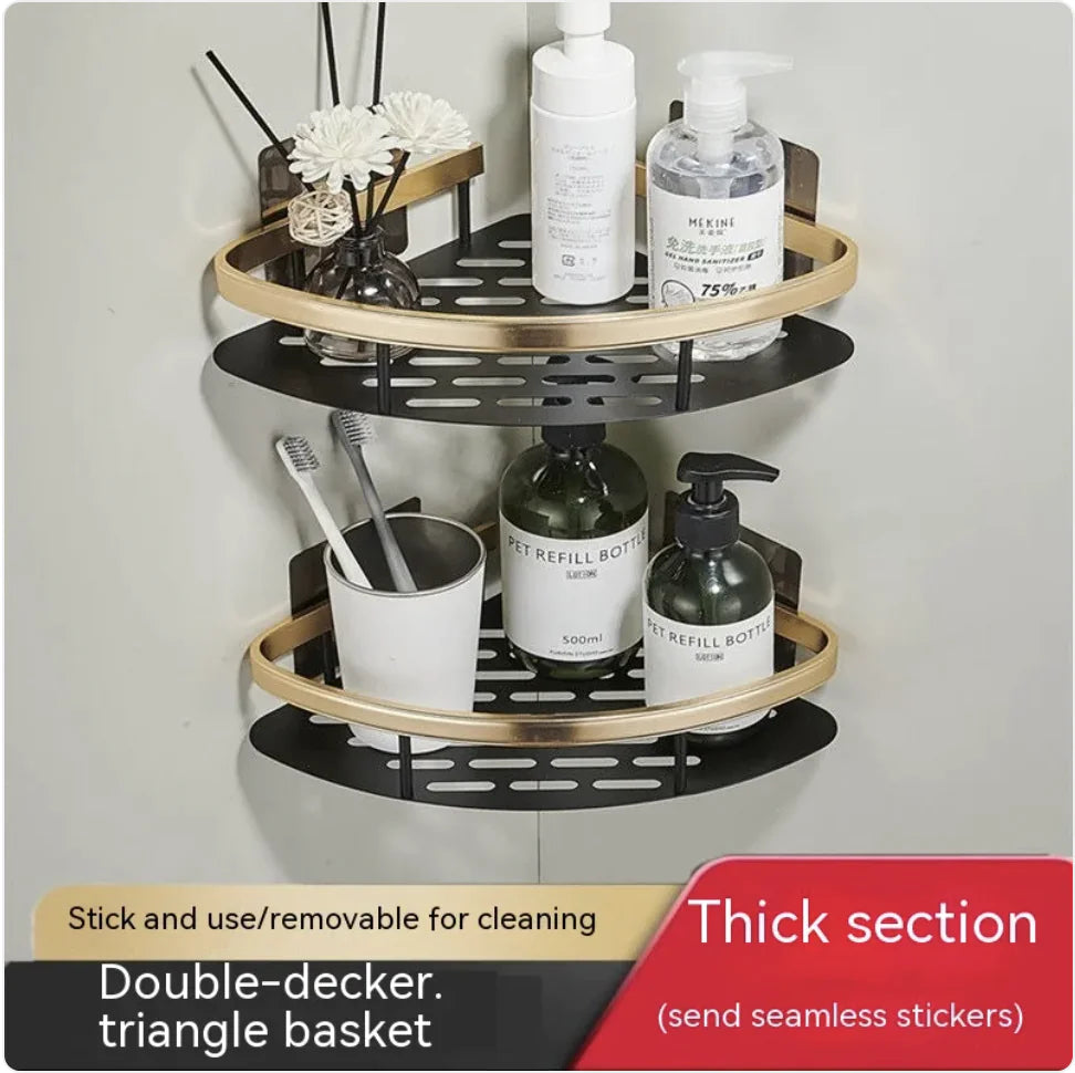 Punch-Free Bathroom Storage Rack WEM Support (www.WEM.support)