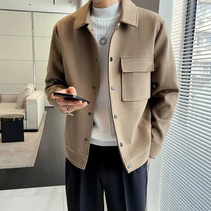 Premium Short Woolen Overcoat