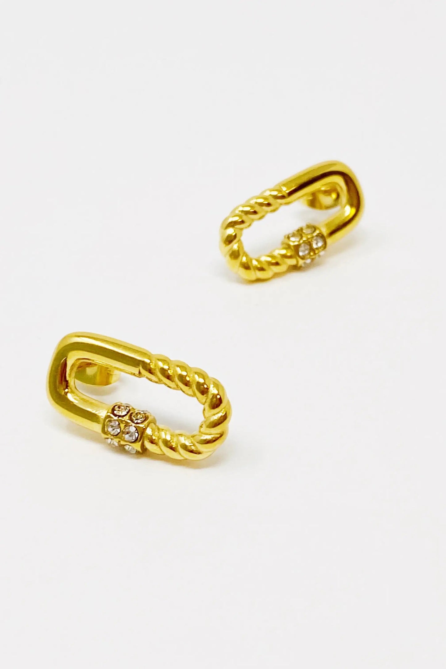 Cabled Link Stud Earrings WEM Support (www.WEM.support)