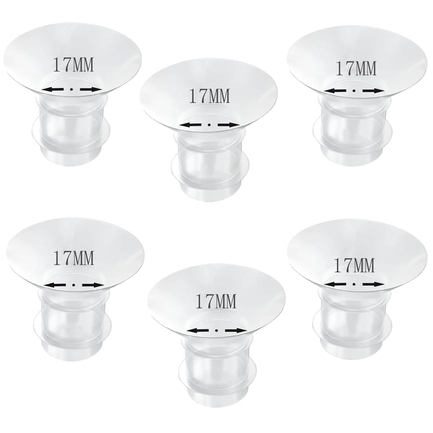 bliblo 6pcs Inserto de Brida 17mm Compatible con Medela/TSRETE/momcozy Silicona Libre de BPA para Escudo de Bomba de Lactancia Portátil/Inserto de Brida, Recolector de Leche Universal 24mm HejK.com