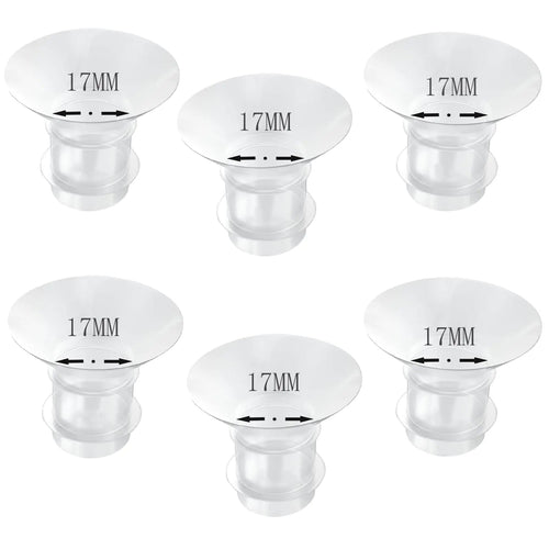 bliblo 6pcs Inserto de Brida 17mm Compatible con Medela/TSRETE/momcozy Silicona Libre de BPA para Escudo de Bomba de Lactancia Portátil/Inserto de Brida, Recolector de Leche Universal 24mm HejK.com