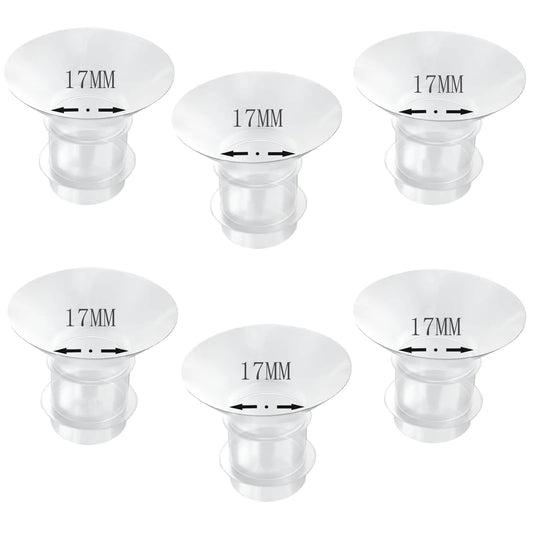bliblo 6pcs Inserto de Brida 17mm Compatible con Medela/TSRETE/momcozy Silicona Libre de BPA para Escudo de Bomba de Lactancia Portátil/Inserto de Brida, Recolector de Leche Universal 24mm HejK.com