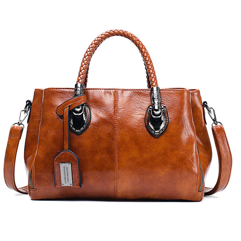 Soft Leather Boston Shoulder Bag WEM Support (www.WEM.support)