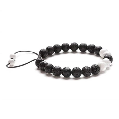 Adjustable Lava Rock Stone Bracelet WEM Support (www.WEM.support)