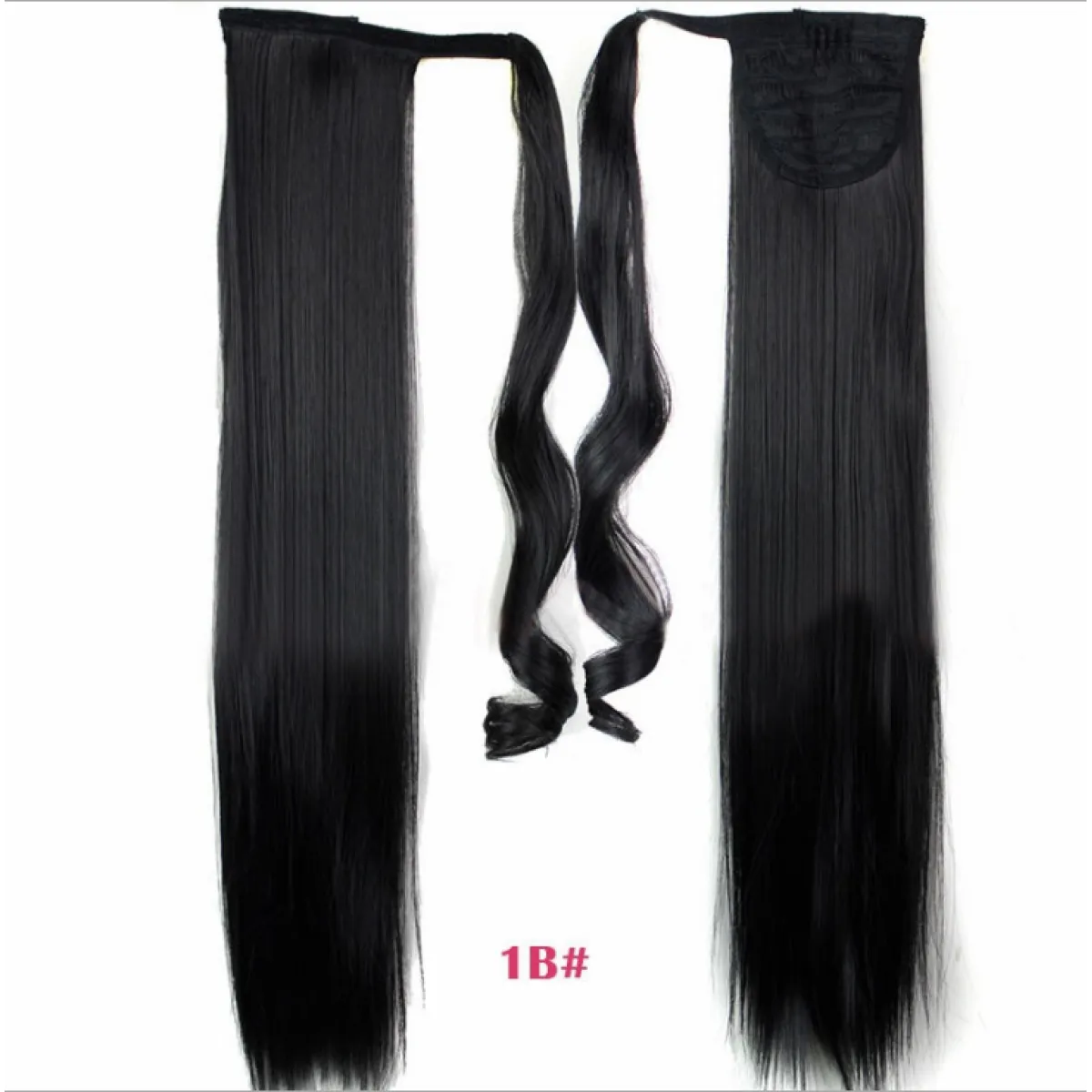 Synthetic Long Straight Wrap Around Hair Extension WEM Support (www.WEM.support)