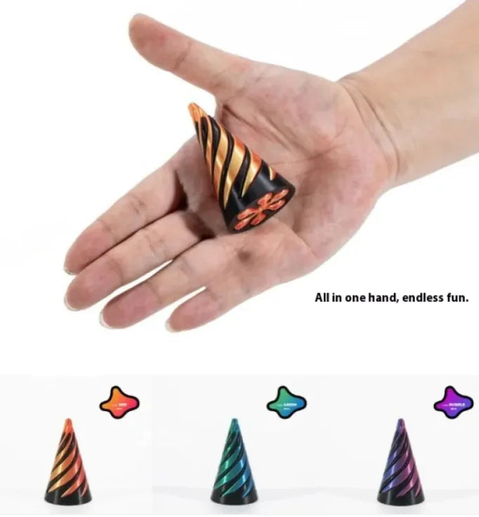 PyramidSpin Stress Relief Toy WEM Support (www.WEM.support)