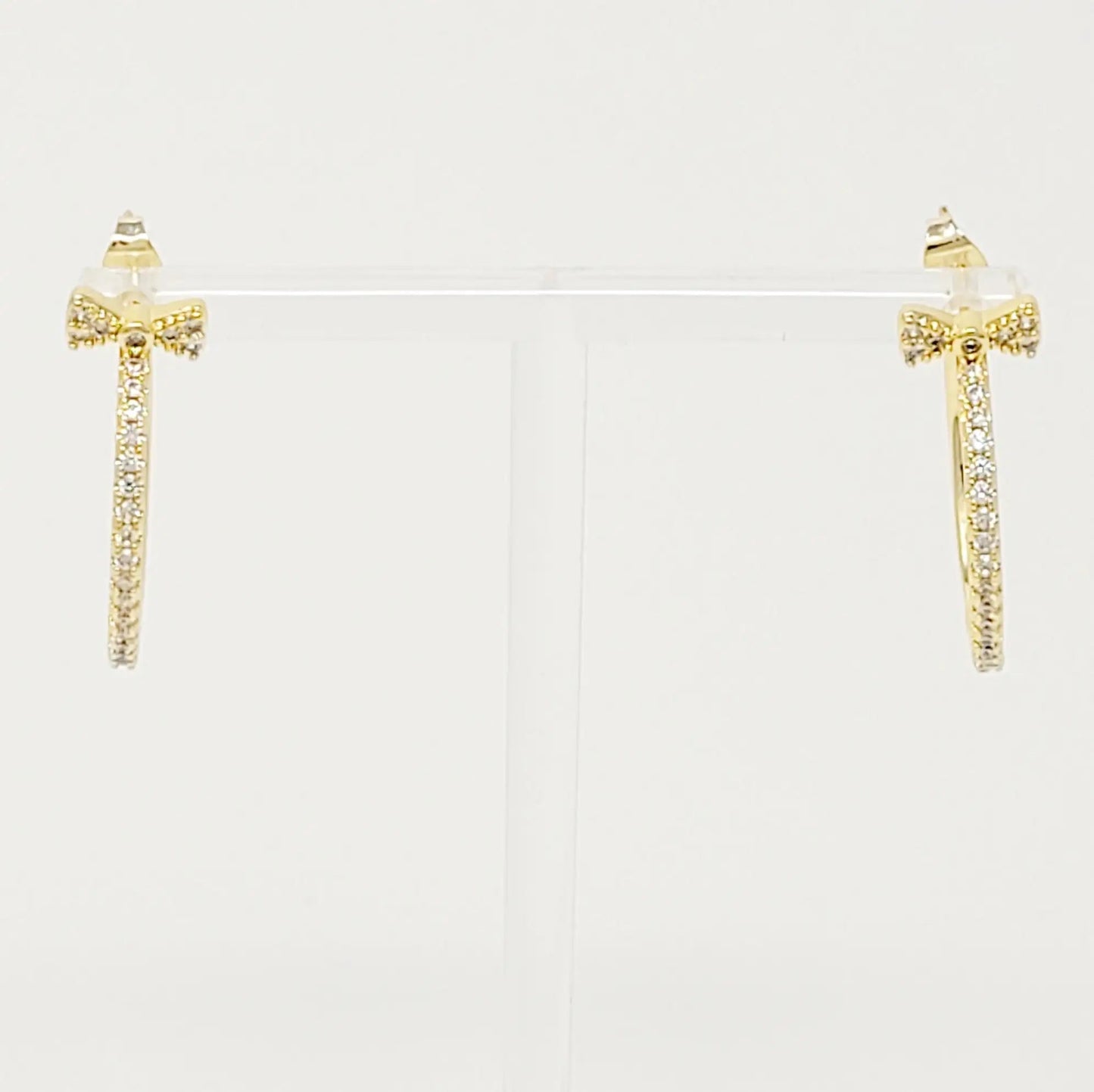 Bow On Top Hoop Earrings WEM Support (www.WEM.support)