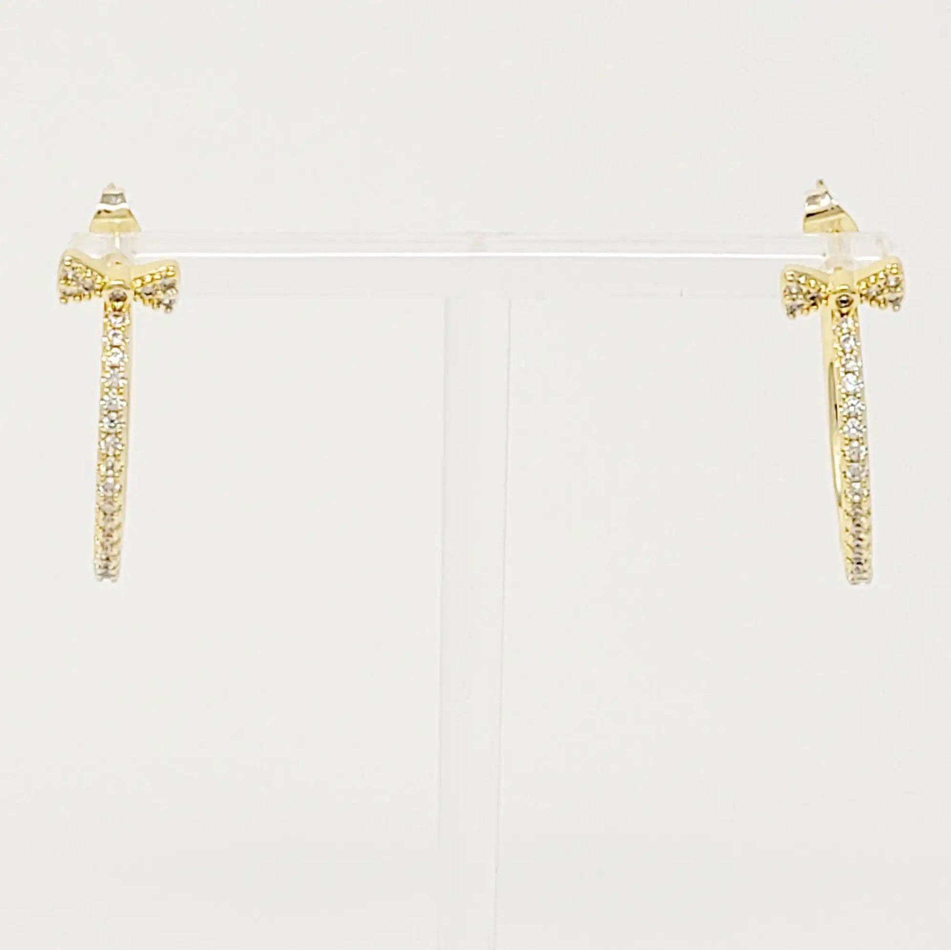 Bow On Top Hoop Earrings WEM Support (www.WEM.support)