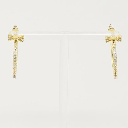 Bow On Top Hoop Earrings WEM Support (www.WEM.support)