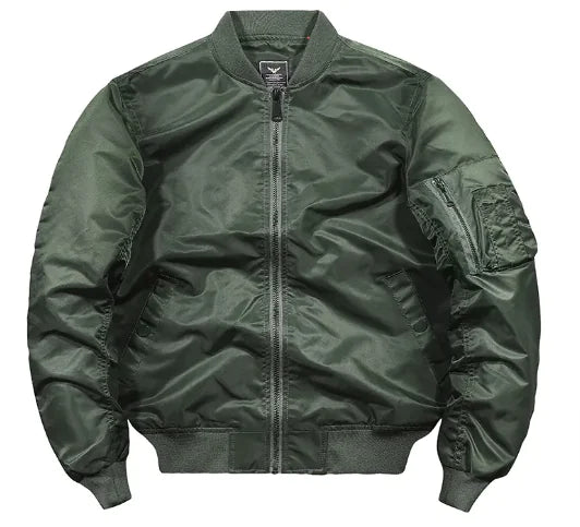 Solid Men's Autumn and Winter Bomber Jacket WEM Support (www.WEM.support)