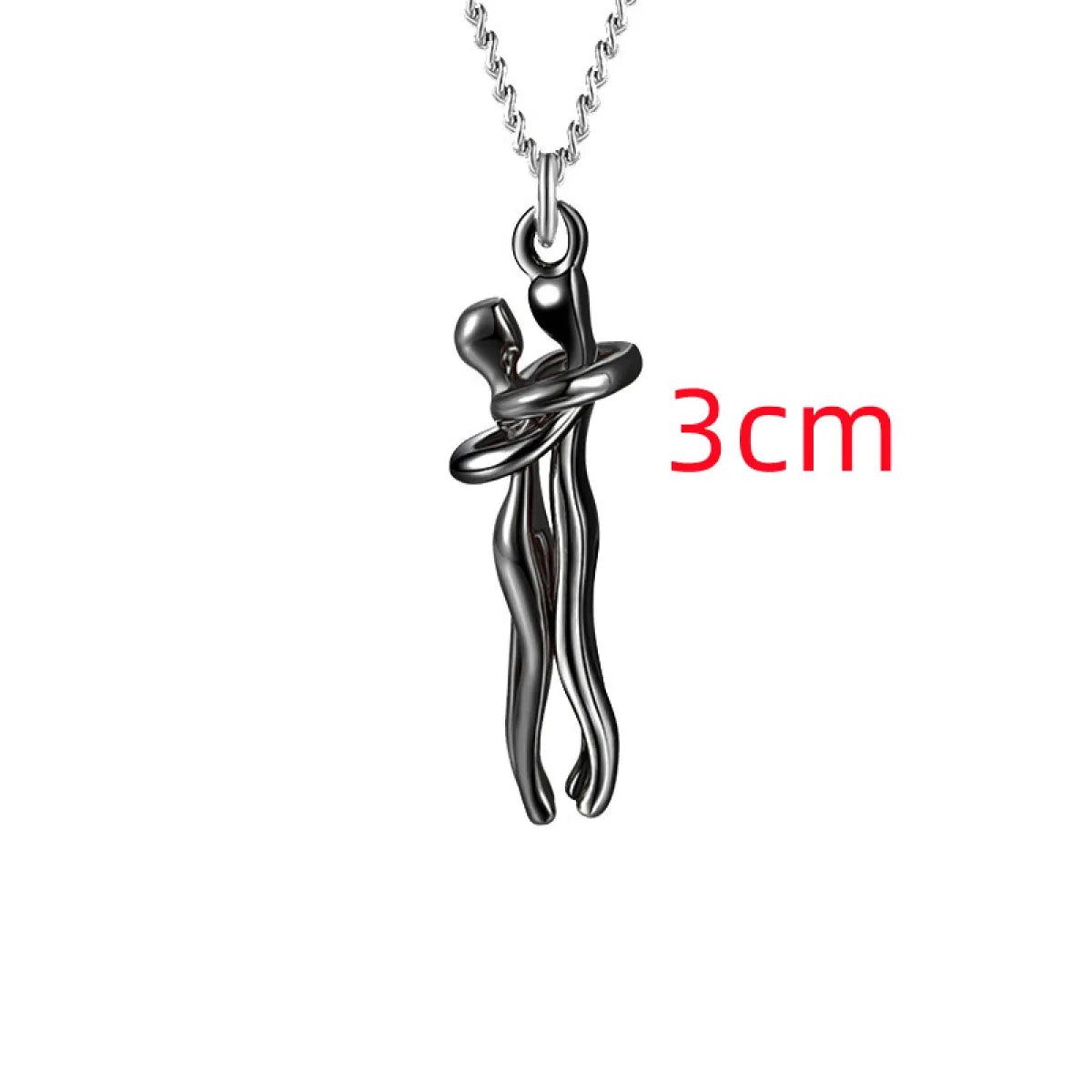 Couple Hugging Pendant Necklace for Women WEM Support (www.WEM.support)