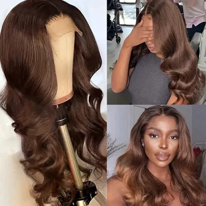 Front Lace Dark Brown Big Wave Wig HejK.com Marketplace LLC