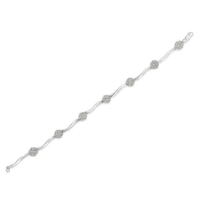 Sterling Silver Diamond Link Bracelet (1 cttw, H-I Color, I1-I2 Clarity) WEM Support (www.WEM.support)