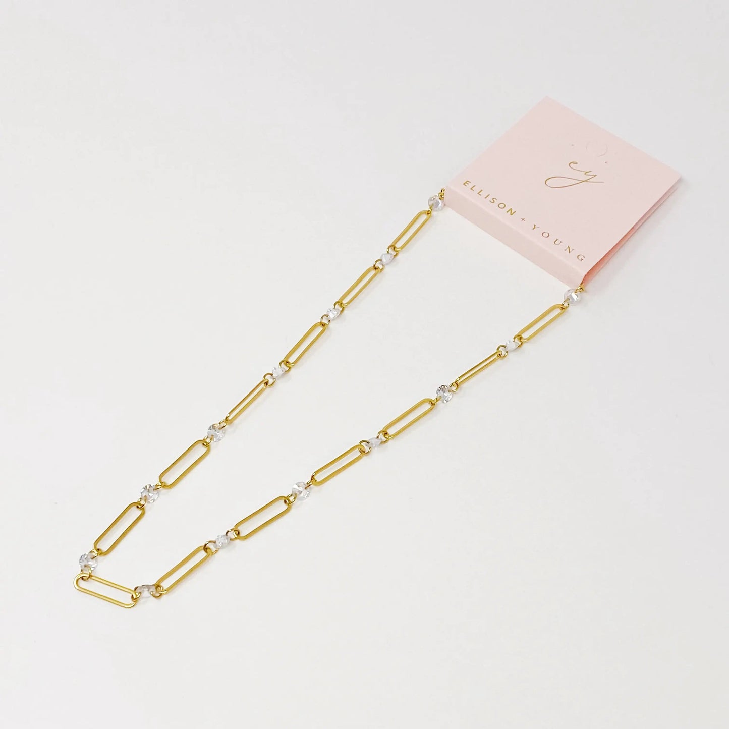 Crystal Linked Chain Necklace WEM Support (www.WEM.support)