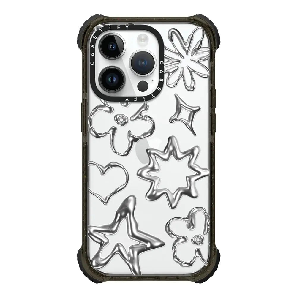 CASETiFY Ultra Impact iPhone 14 Pro Case [5X Military Grade Drop Tested / 11.5ft Drop Protection] - SARILMAK Patchwork - Glossy Black HejK.com