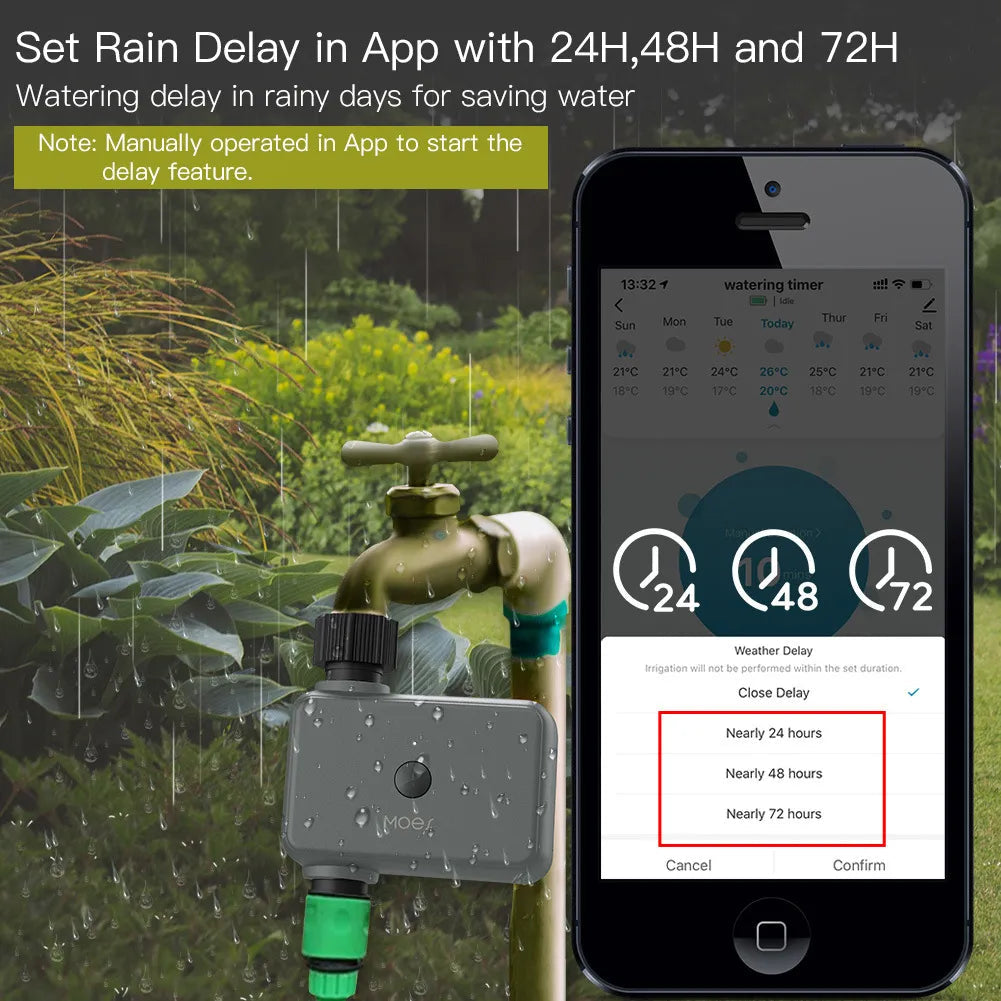 Garden Irrigation Bluetooth Graffiti APP Sprinkler Timer Watering Device WEM Support (www.WEM.support)
