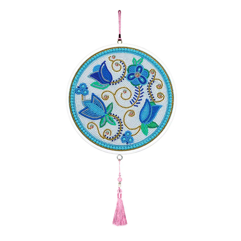 Butterfly Diamond Painting Pendant with Tassel Design