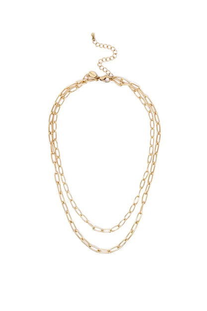 Double The Gold Chain Link Necklace WEM Support (www.WEM.support)