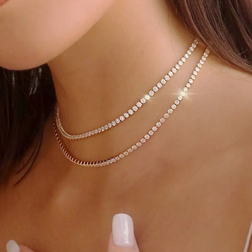 Crystal Short Chain Necklace WEM Support (www.WEM.support)