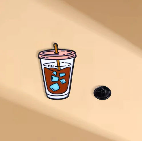 Cat & Coffee Enamel Pin Set WEM Support (www.WEM.support)