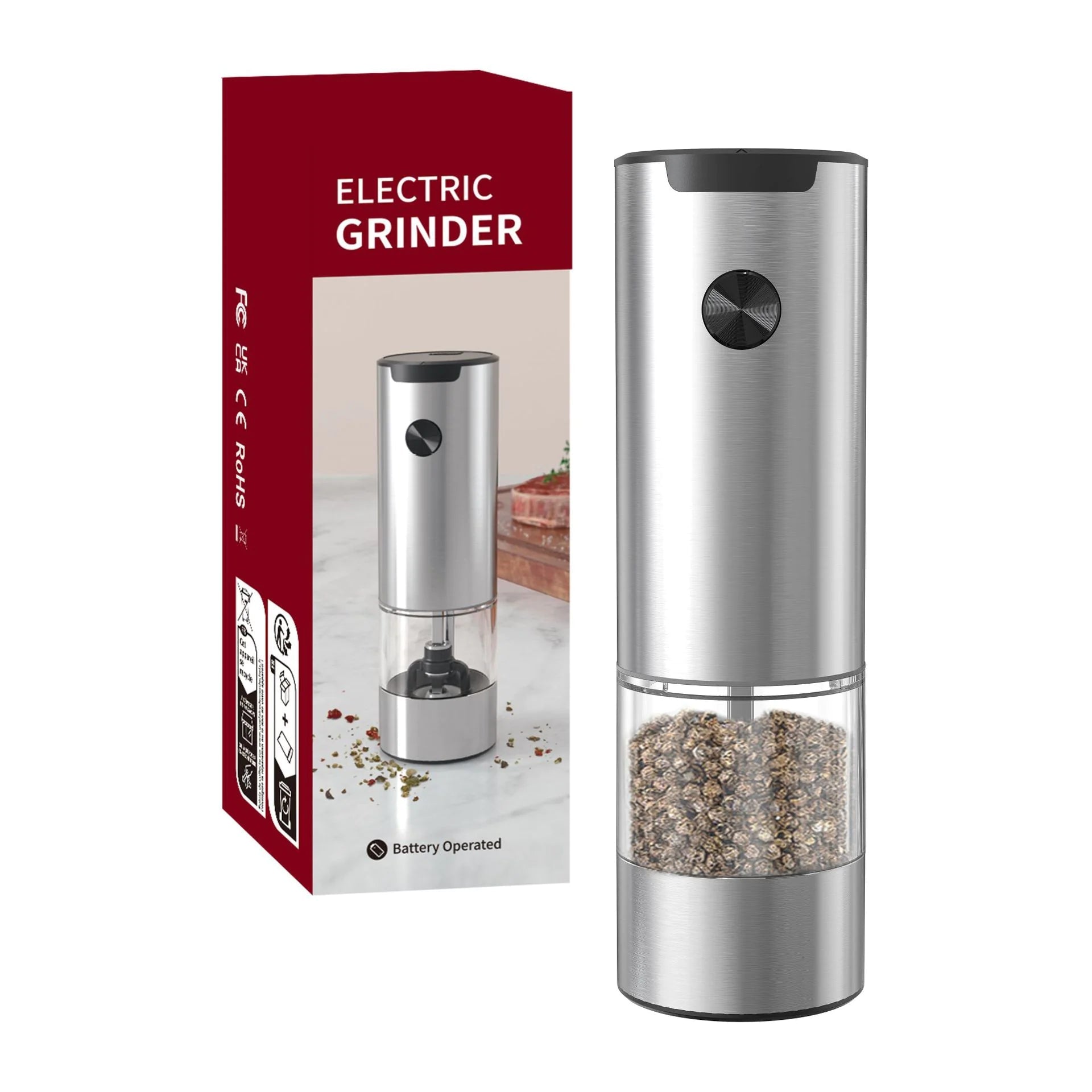 Electric Grinder Salt & Pepper WEM Support (www.WEM.support)