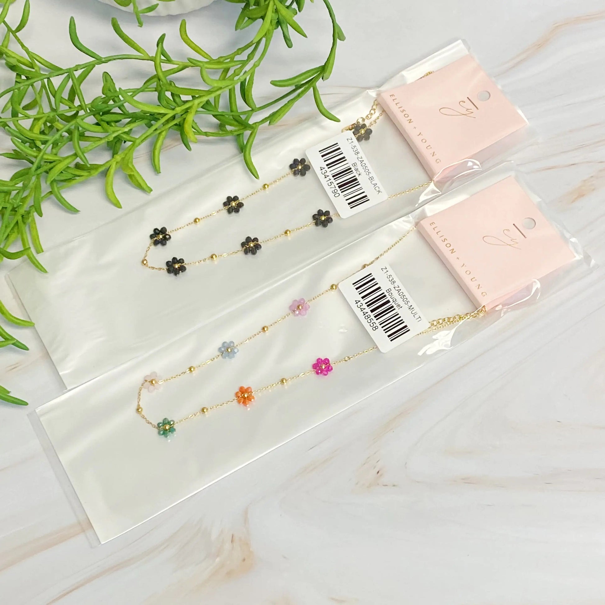 Flower Field Romance Beaded Necklace WEM Support (www.WEM.support)