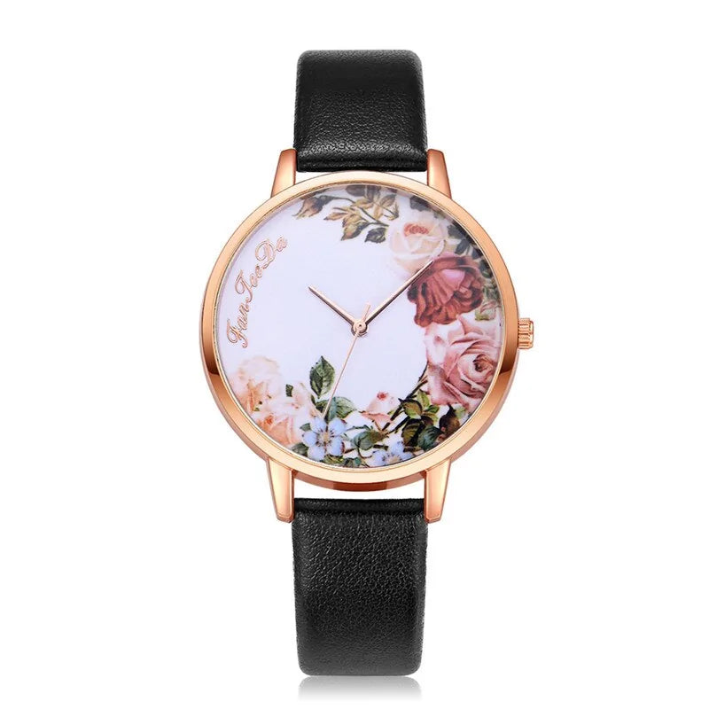 Simple White Floral Watch WEM Support (www.WEM.support)