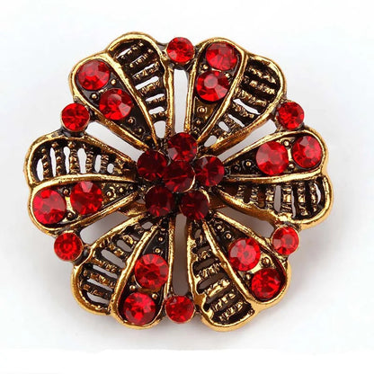 Peacock Flower Brooch WEM Support (www.WEM.support)