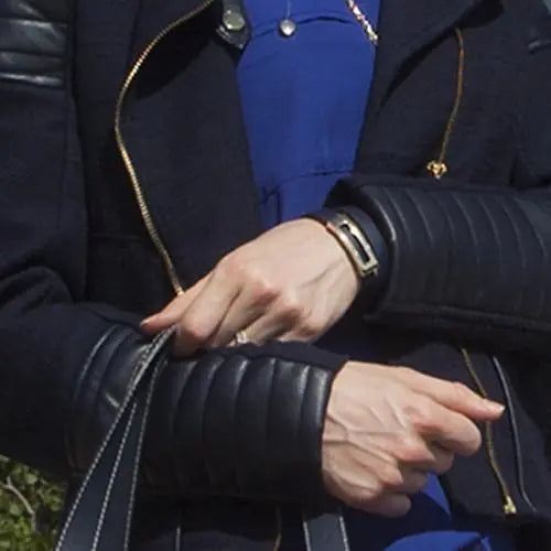 Buckled Leather Bracelet - Navy Blue WEM Support (www.WEM.support)