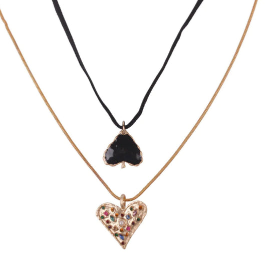 Spade & Heart Necklace Set WEM Support (www.WEM.support)