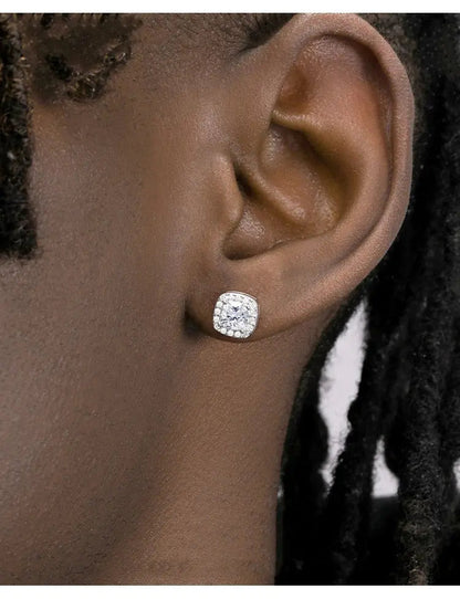 Sterling Silver S925 Diamond Rock Candy Stud Earrings WEM Support (www.WEM.support)