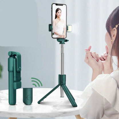 Mobile Phone Selfie Stick With Light WEM Support (www.WEM.support)