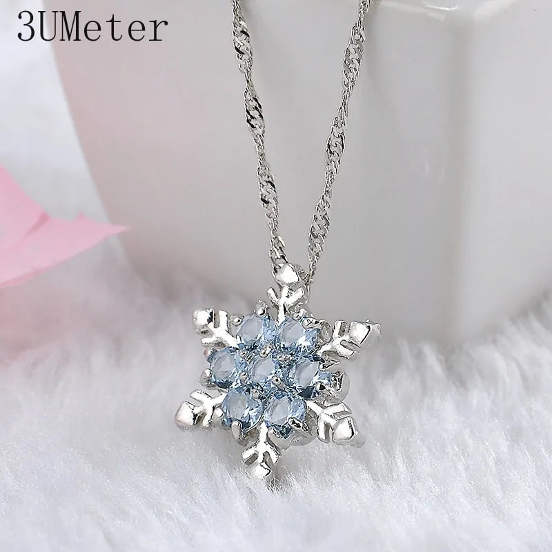 Snowflake Charm Necklace Set WEM Support (www.WEM.support)