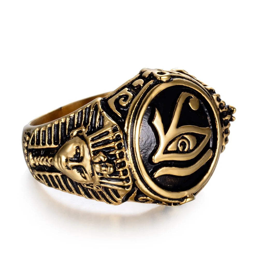 Egyptian Pharaohs Eye of Horus Ring WEM Support (www.WEM.support)