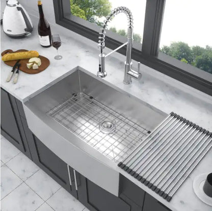 Stainless Steel Apron Front Farmhouse Kitchen Sink-Prohibited For Sale On Amazon WEM Support (www.WEM.support)