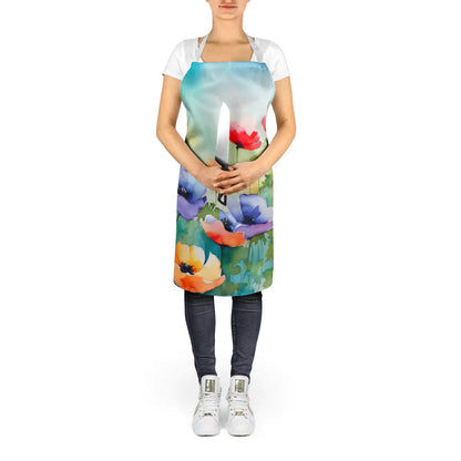 Anemones in Watercolor Apron WEM Support (www.WEM.support)