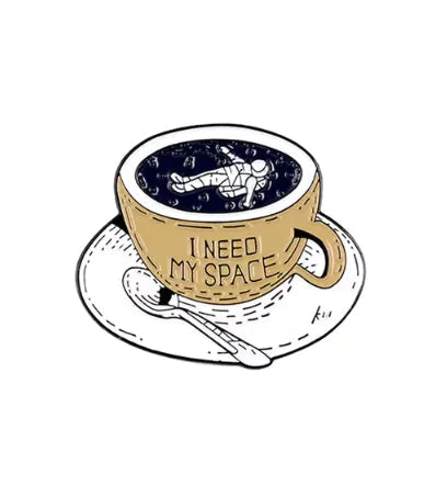 Cat & Coffee Enamel Pin Set WEM Support (www.WEM.support)