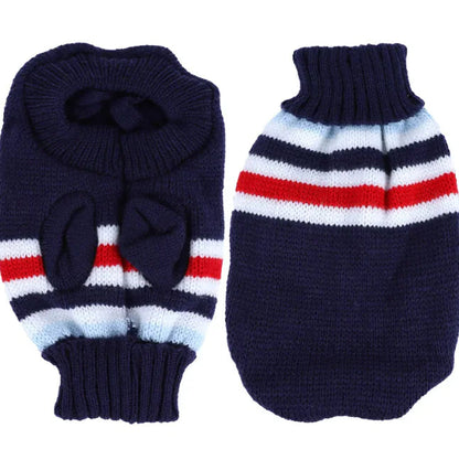 Multi Color Knitting Cat Sweater Lapel Casual HejK.com