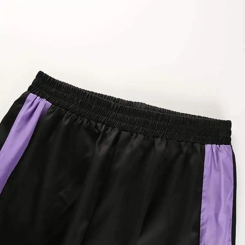 Gestreifte High-Waist Sport Jogginghosen WEM Support (www.WEM.support)