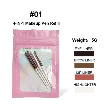 4-in-1 Cosmetic Brush – Highlight, Lip, Eye & Brow Pencil WEM Support (www.WEM.support)