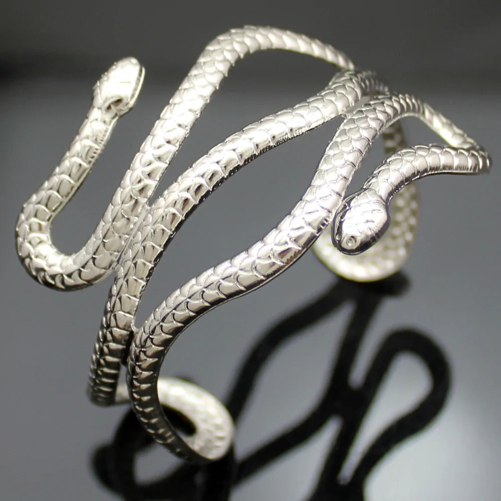Cleopatra Swirl Snake Arm Cuff Armlet Armband WEM Support (www.WEM.support)
