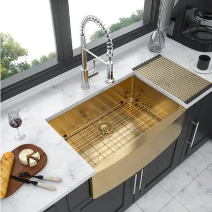 Stainless Steel Apron Front Farmhouse Sink - Prohibited On Amazon WEM Support (www.WEM.support)