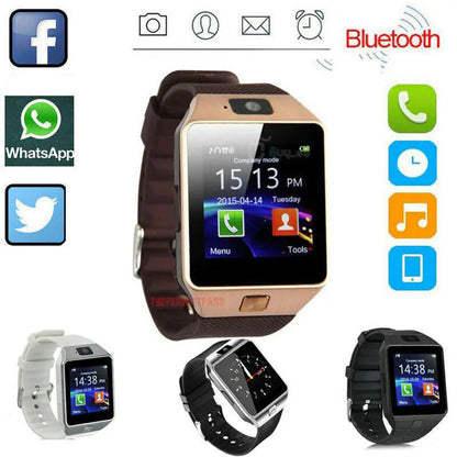 Bluetooth Smart Watch w/Camera Waterproof Phone Mate For Android Samsung iPhone WEM Support (www.WEM.support)